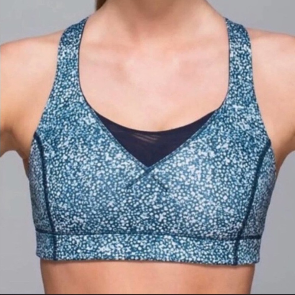 lululemon athletica Speckled Blue Sports Bra